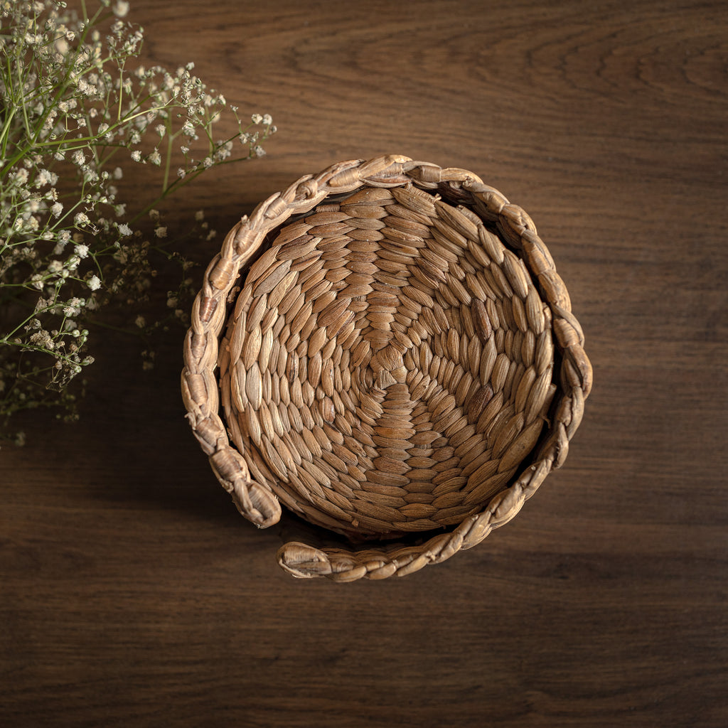 LAI - Water Hyacinth Coasters (Set of 6 with Holder)