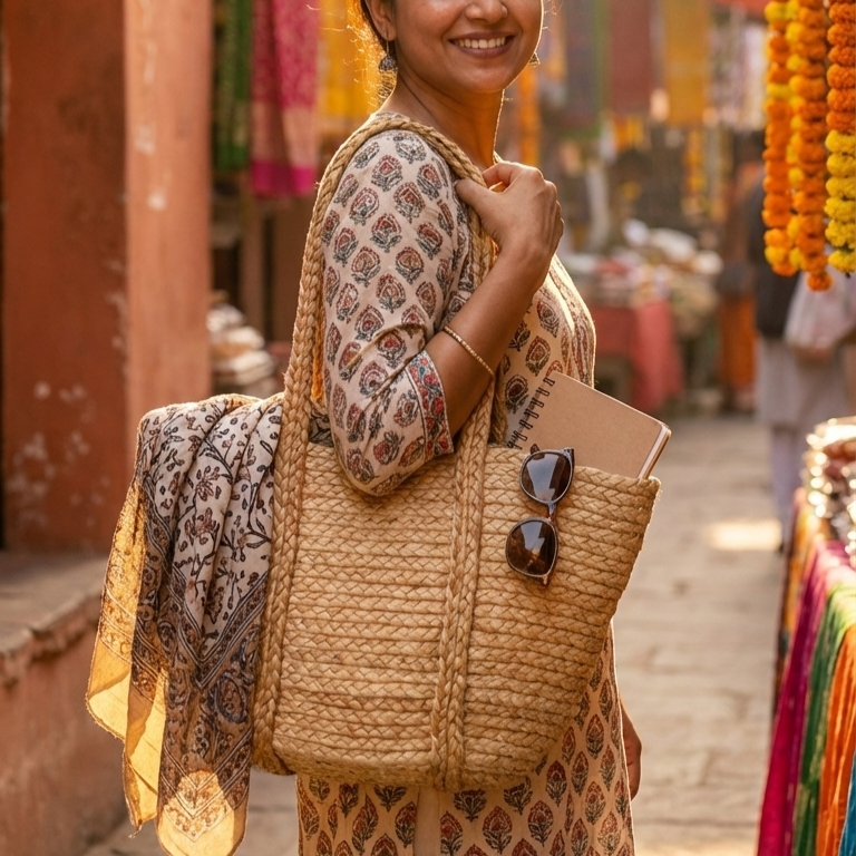 ZOU - Raw Jute Shoulder Bag